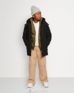 Black Kids' Moose Knuckles Original Parka Parkas | TLR-763892