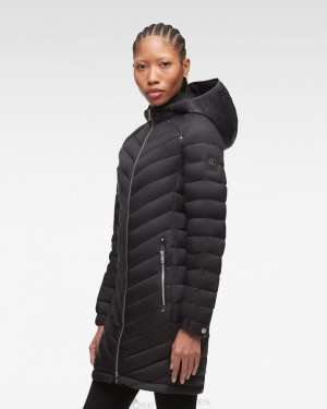 Black Women Moose Knuckles Air Down Parka Parkas | HDJ-580964