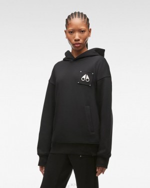 Black Women Moose Knuckles Brooklyn Hoodie Sweatshirts | SLZ-794058