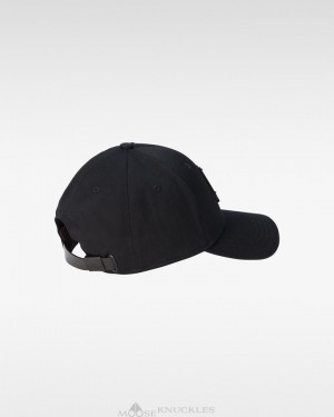 Black / Black Logo Men Moose Knuckles Logo Icon Cap Baseball caps | DZQ-243705