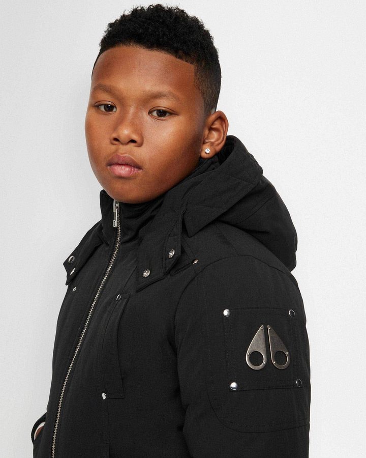 Black Kids' Moose Knuckles Original Bomber Bomber Jackets | AEP-136702