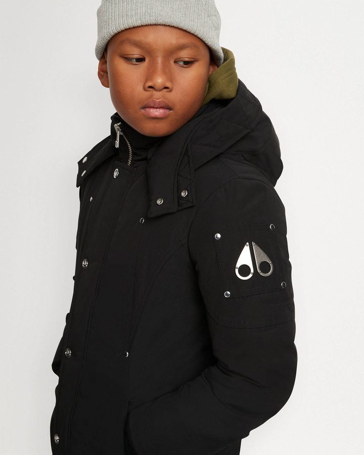 Black Kids' Moose Knuckles Original Parka Parkas | TLR-763892