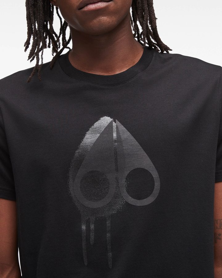 Black Men Moose Knuckles Augustine Tee Tees | SKC-314860