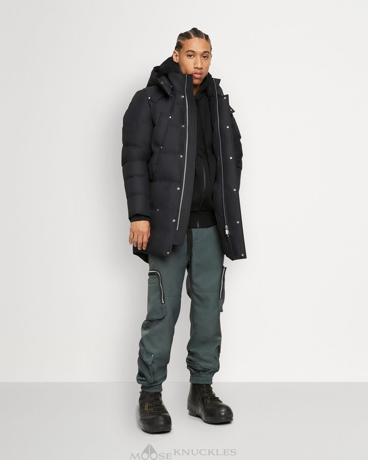 Black Men Moose Knuckles Cloud Parka Parkas | PUT-054219