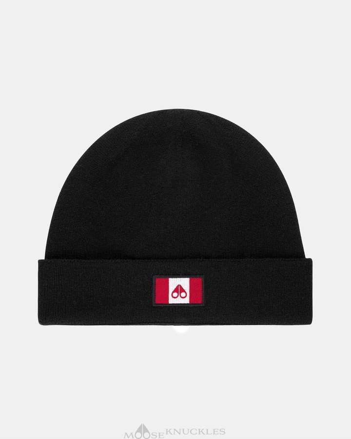 Black Men Moose Knuckles Ferris Beanie Hat | WXA-146358