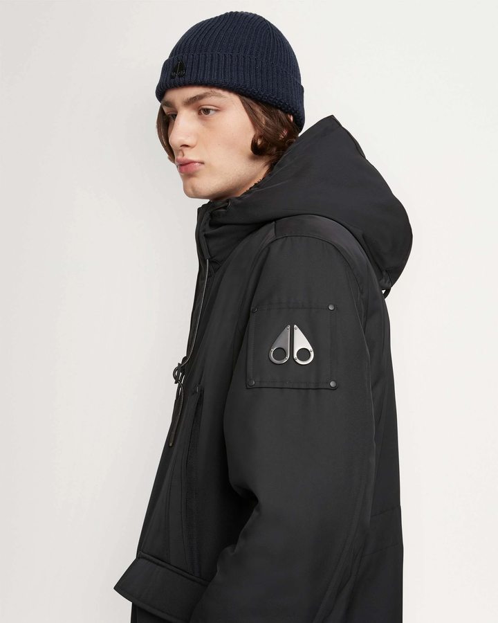 Black Men Moose Knuckles Garson Anorak Anoraks | TWU-307926