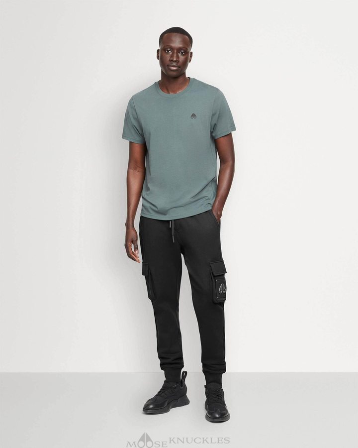 Black Men Moose Knuckles Hartsfield Cargo Trousers | AGS-027149