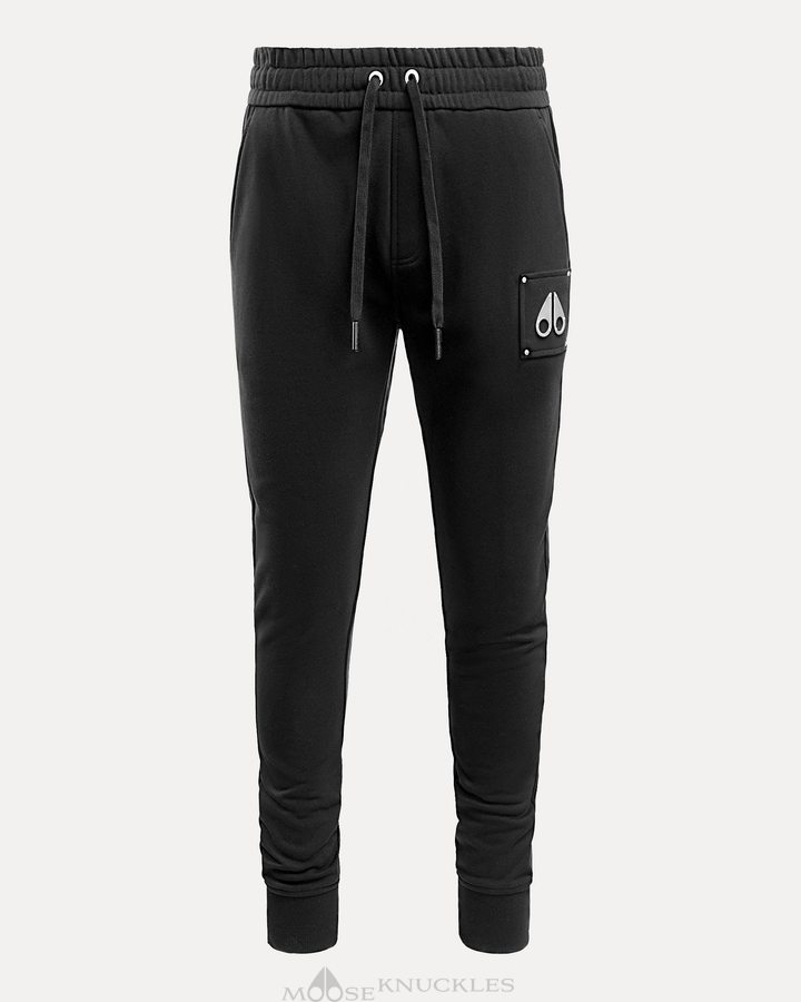 Black Men Moose Knuckles Hartsfield Jogger Trousers | UTS-847562