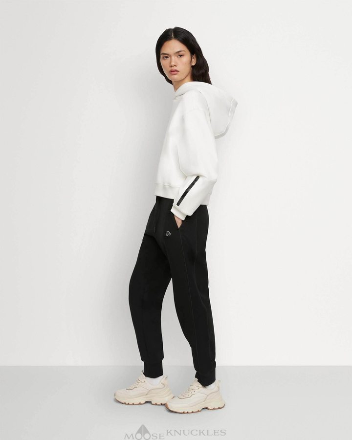 Black Women Moose Knuckles Berkley Jogger Trousers | QHN-924351