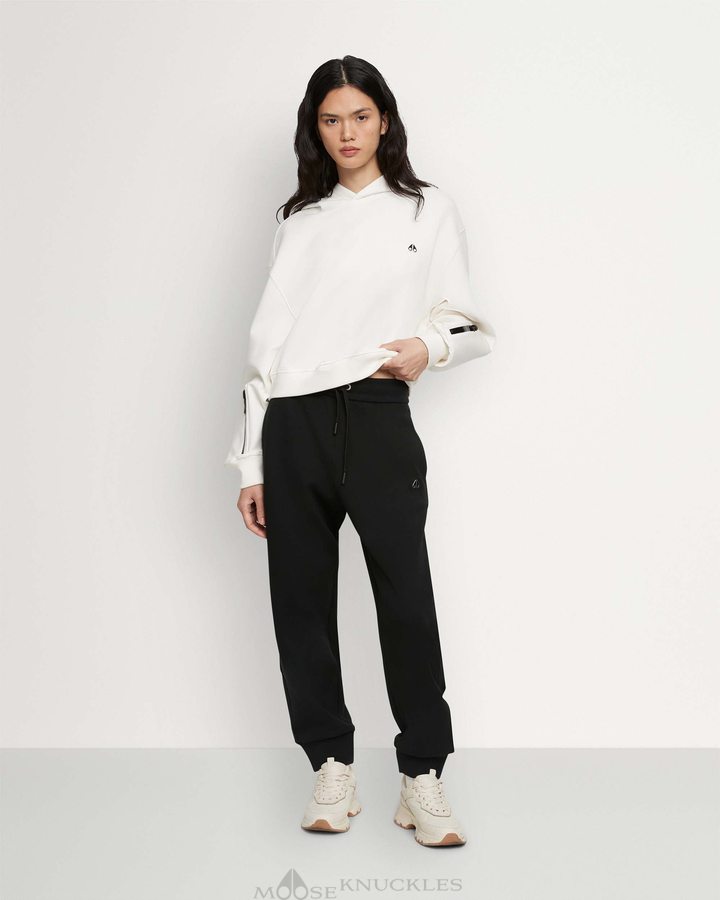 Black Women Moose Knuckles Berkley Jogger Trousers | QHN-924351