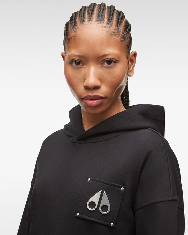 Black Women Moose Knuckles Brooklyn Hoodie Sweatshirts | SLZ-794058