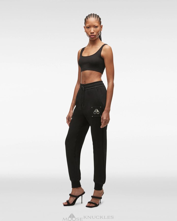 Black Women Moose Knuckles Brooklyn Jogger Trousers | KXM-081753