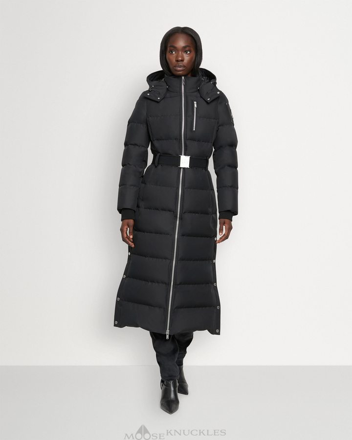 Black Women Moose Knuckles Cloud Long Parka Parkas | ICN-621390