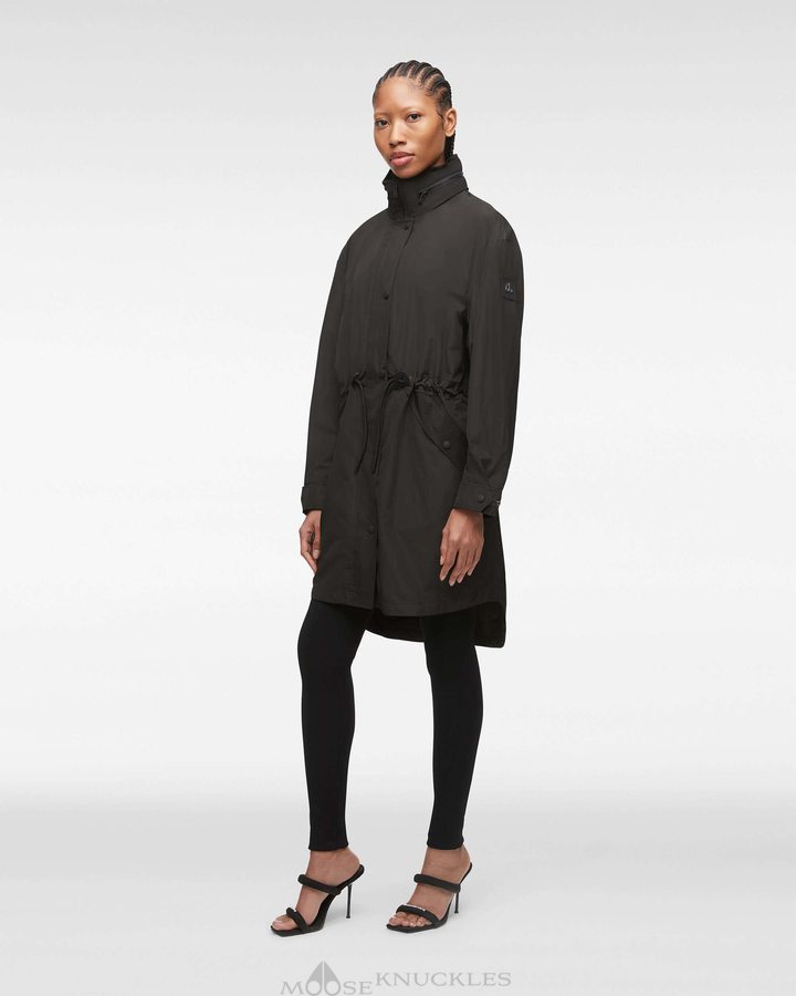 Black Women Moose Knuckles Osgoode Anorak Anoraks | KMH-016347