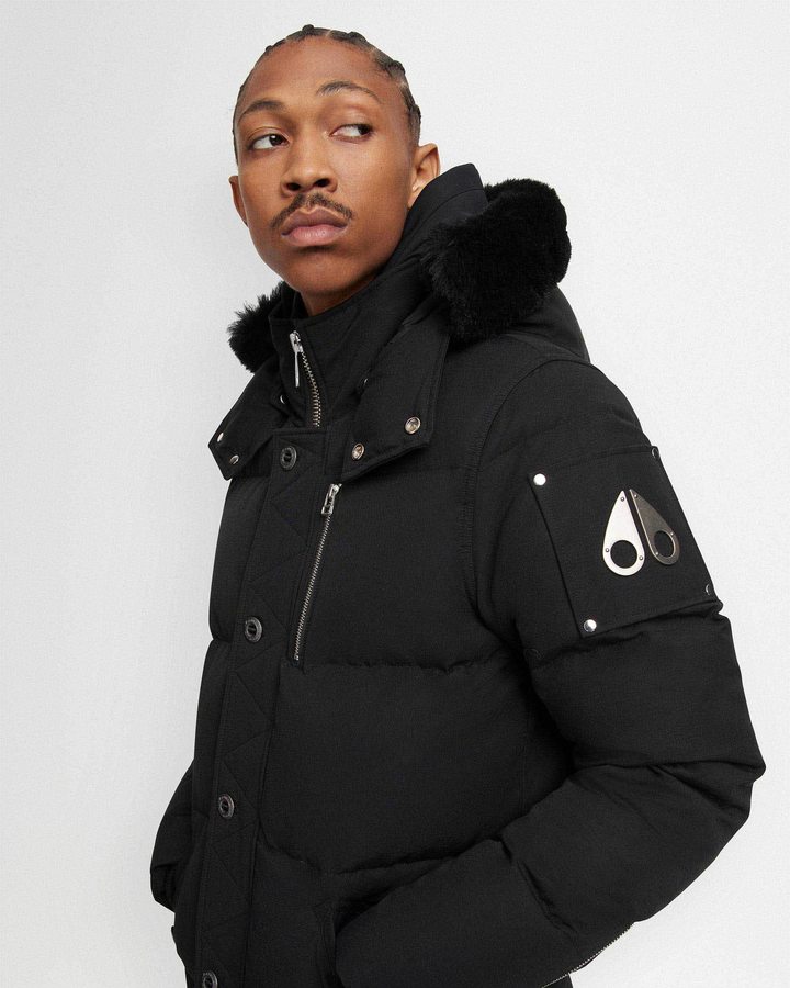 Black / Black Shearling Men Moose Knuckles Original 3q Jacket Shearling Jackets | QZB-495872