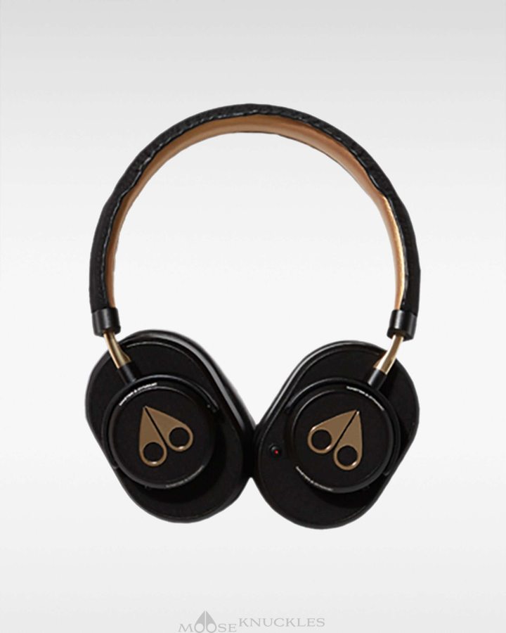 Black / Gold Men Moose Knuckles Noise Cancelling Headphones Headphones | WJY-926075