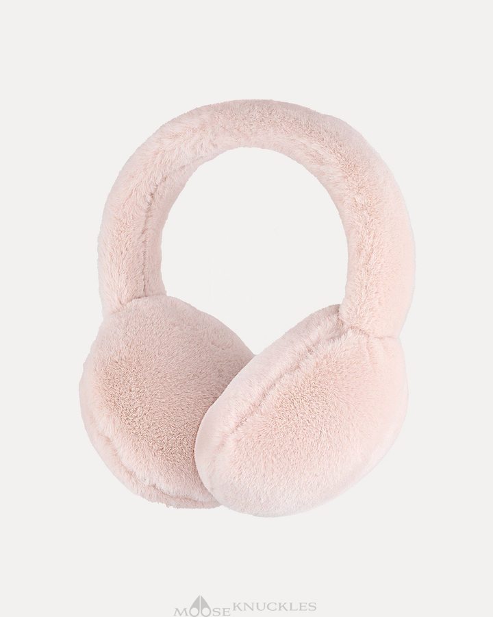 Dusty Rose Women Moose Knuckles Bunny Ear Muff Hats | IVC-537680