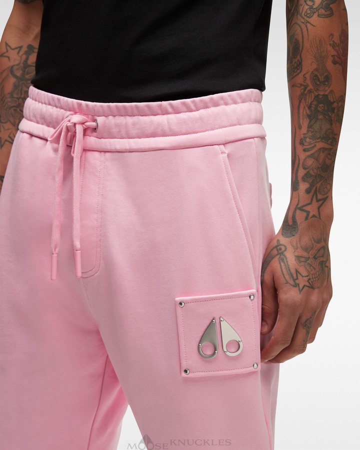 Fashion Pink Men Moose Knuckles Brooklyn Jogger Trousers | PHT-650493