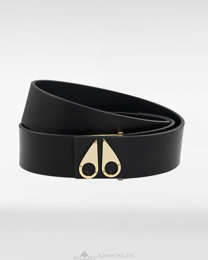 Gold Women Moose Knuckles Logo Icon Belt Belts | WRM-694178