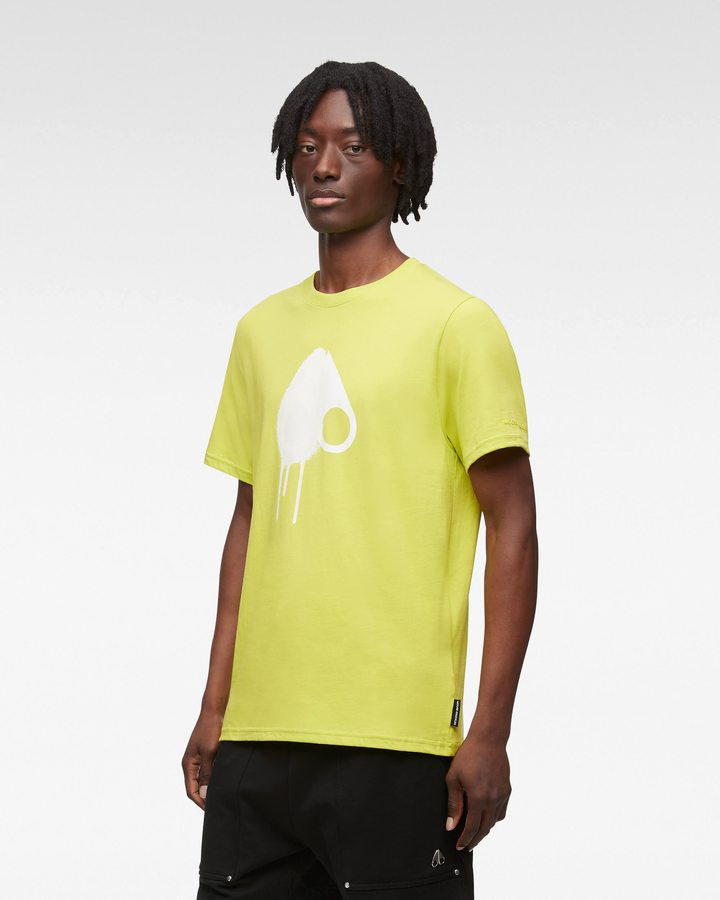 Lime Green Men Moose Knuckles Augustine Tee Tees | KNI-456280