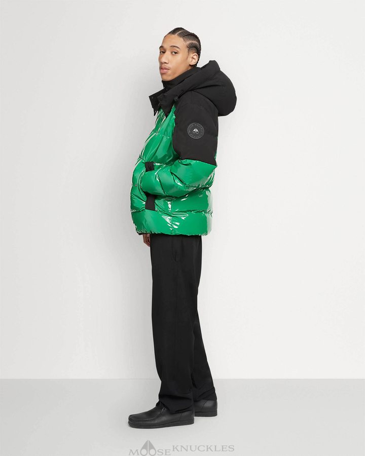 Malachite / Black Men Moose Knuckles Dugald Puffer Jackets | YLO-430157