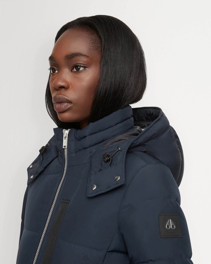 Navy Women Moose Knuckles Jocada Parka Parkas | ELQ-670241