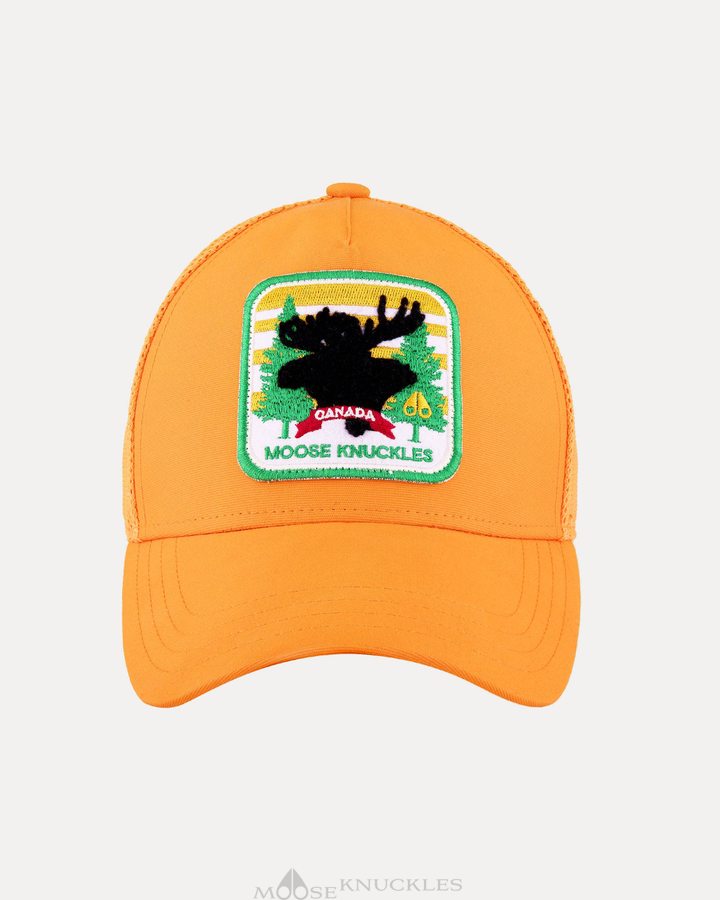 Orange Peel Men Moose Knuckles Canadiana Patch Cap Baseball caps | TBN-082763