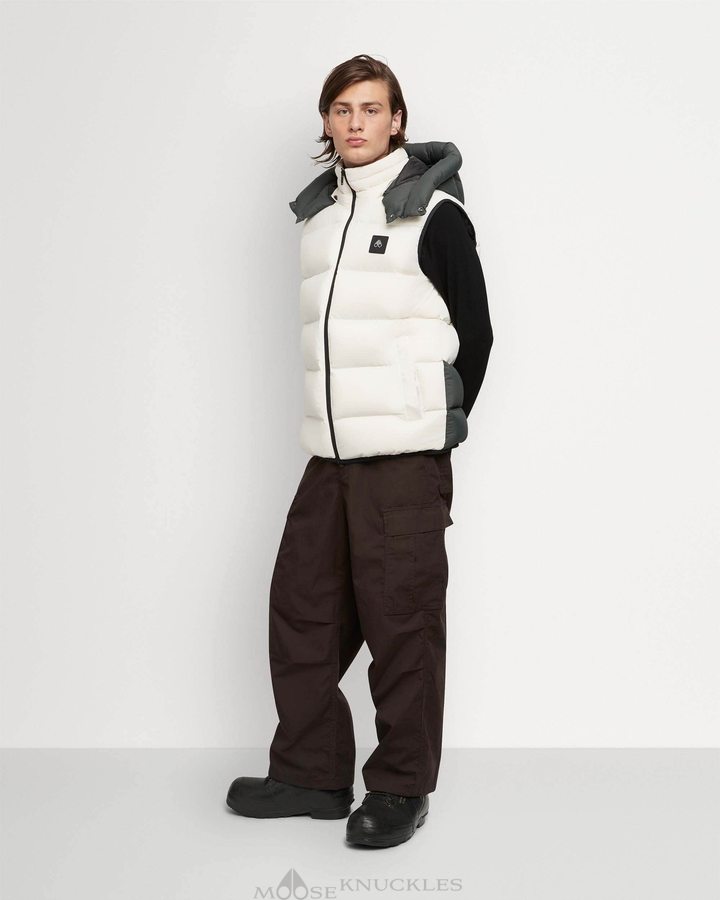 Plaster / Forest Hill Men Moose Knuckles Sycamore Vest Vests | QTS-243586