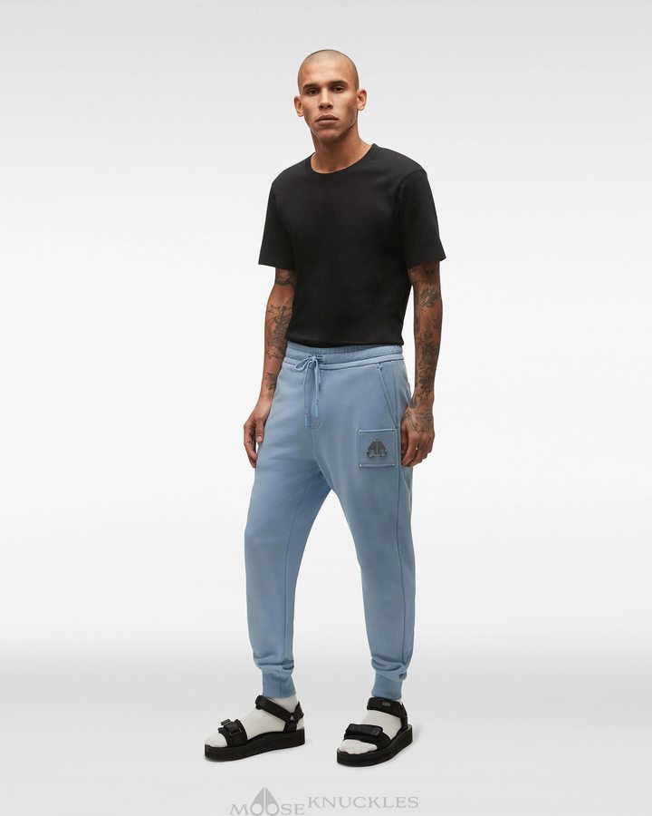 Windy Blue Men Moose Knuckles Brooklyn Jogger Trousers | LRT-985413